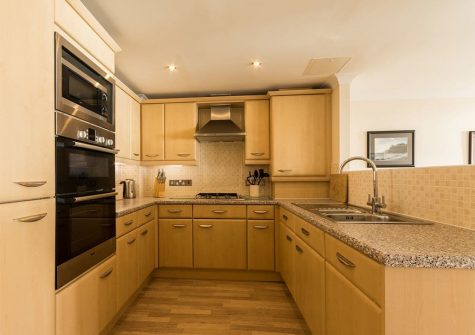The kitchen at 13 Great Cliff, Dawlish