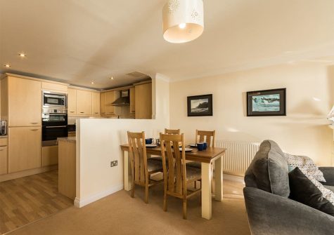The dining area at 13 Great Cliff, Dawlish