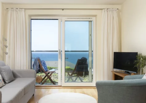 The living area at 15 The Sands, Carbis Bay