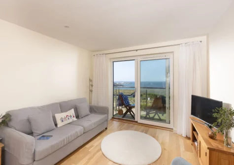 The living area at 15 The Sands, Carbis Bay