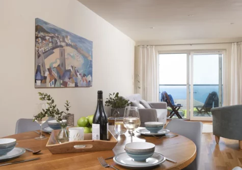 The dining area at 15 The Sands, Carbis Bay