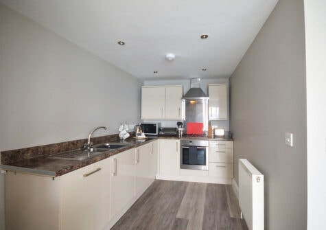 The kitchen at 16 Astor House, Torquay