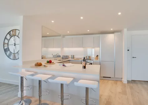 The kitchen at 16 The Dunes, Perranporth