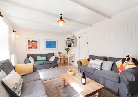 The living room at 17 Carncrows Street, St Ives