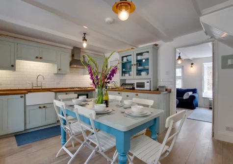 The kitchen & dining area at 17 Carncrows Street, St Ives