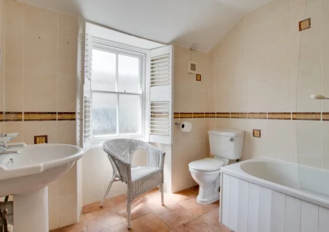 The bathroom at 17 Carncrows Street, St Ives