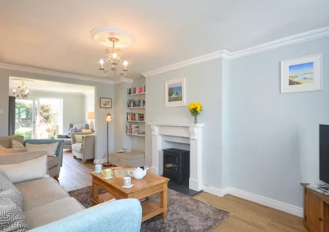 The living room at 18 Raleigh Close, Padstow