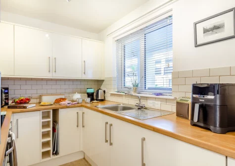 The kitchen at 18 St Nicholas Court, St Ives