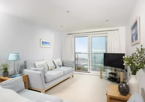 The living area at 18 The Sands, Carbis Bay