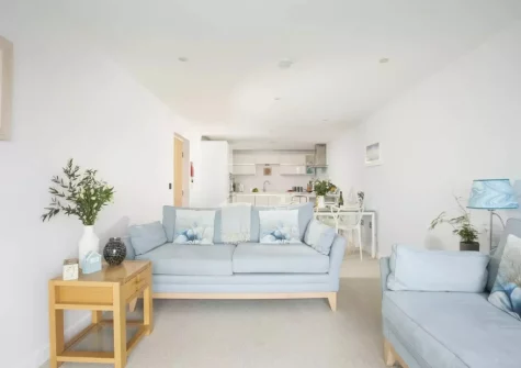 The living area at 18 The Sands, Carbis Bay