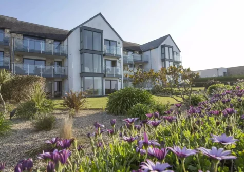 The shared garden at 18 The Sands, Carbis Bay