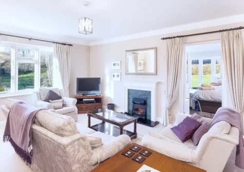 The living room at 2 Bittadon Cottages, Bittadon