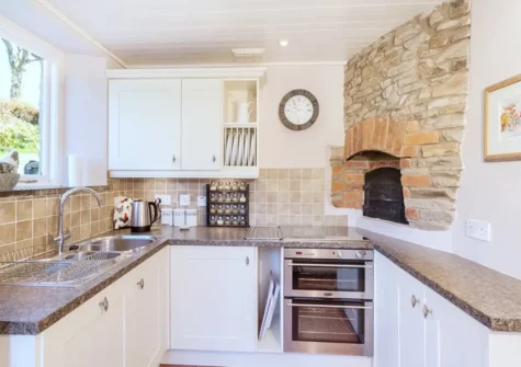 The kitchen at 2 Bittadon Cottages, Bittadon