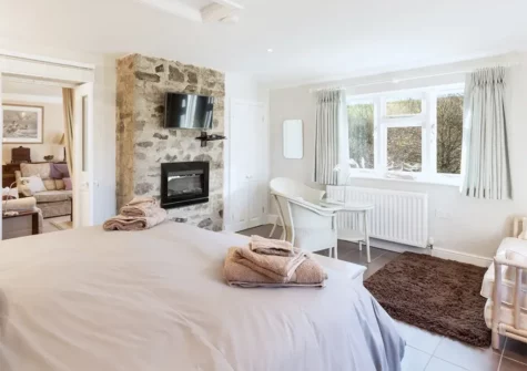 Bedroom #1 at 2 Bittadon Cottages, Bittadon