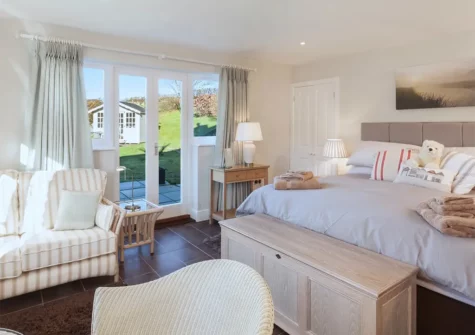 Bedroom #1 at 2 Bittadon Cottages, Bittadon