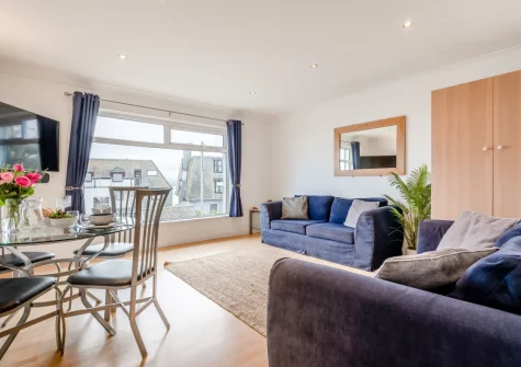 The living & dining area at 2 Clearwater, St Ives