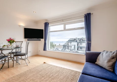 The living & dining area at 2 Clearwater, St Ives
