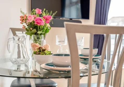 The dining area at 2 Clearwater, St Ives