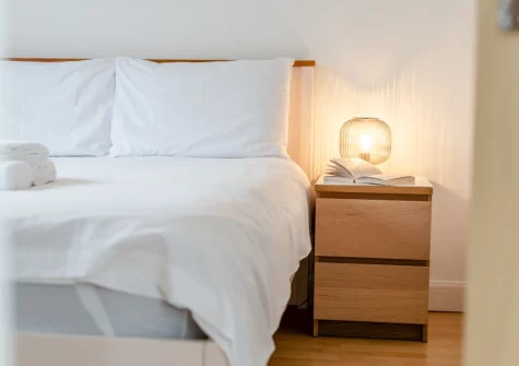 The bedroom at 2 Clearwater, St Ives