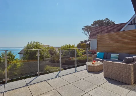 Enjoy the fabulous sea views from the patio at 2 Remera, St Ives