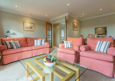 The living area at 2 Silvershell View, Port Isaac