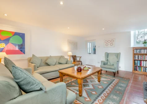 The living room at 2 The Chapel, Rinsey