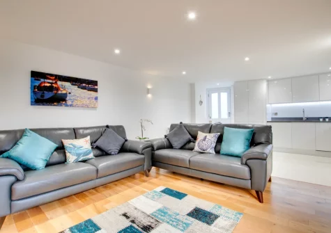 The living area at 2 The Sail Loft, Dartmouth