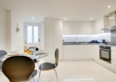 The kitchen & dining area at 2 The Sail Loft, Dartmouth