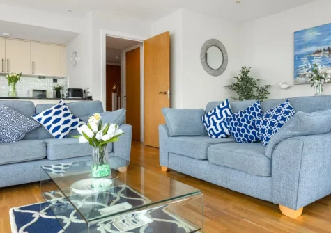 The living area at 22 Horizon View, Westward Ho!