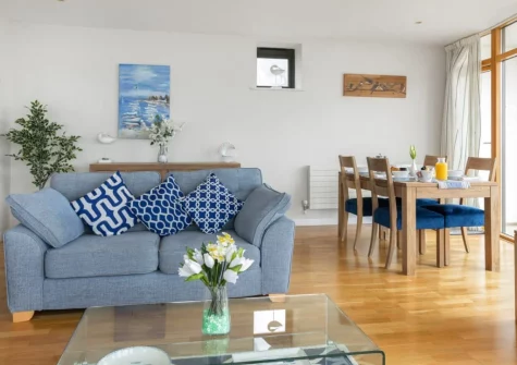 The living & dining area at 22 Horizon View, Westward Ho!