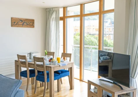 The living & dining area at 22 Horizon View, Westward Ho!