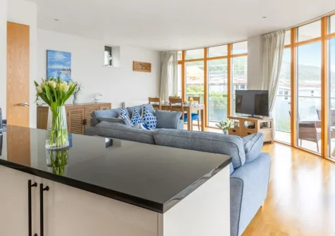 The living area & kitchen at 22 Horizon View, Westward Ho!