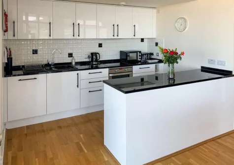 The kitchen at 22 Horizon View, Westward Ho!