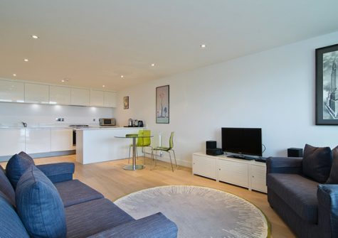 The open plan living area @ 22 Ocean Gate, Newquay