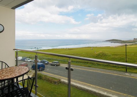 The balcony has views over the bay @ 22 Ocean Gate, Newquay