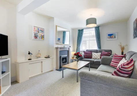 The living room at 26 Chapel Street, Penzance
