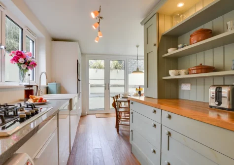 The kitchen at 26 Church Lane, Padstow