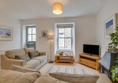 The living room at 26 Wesley Place, St Ives