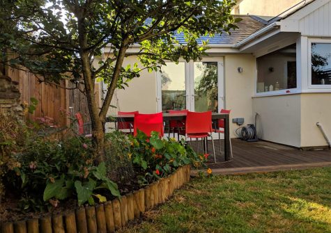 The decked patio at Berries Avenue, Bude