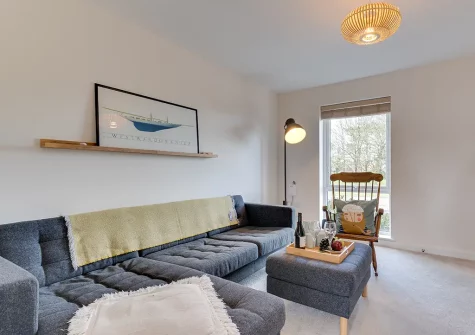The living area at 3 Boathouse Terrace, St Eval