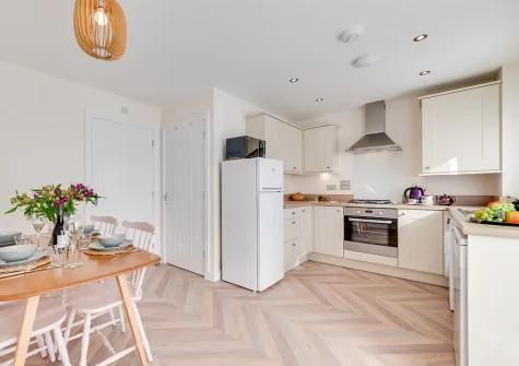 The kitchen & dining area at 3 Boathouse Terrace, St Eval