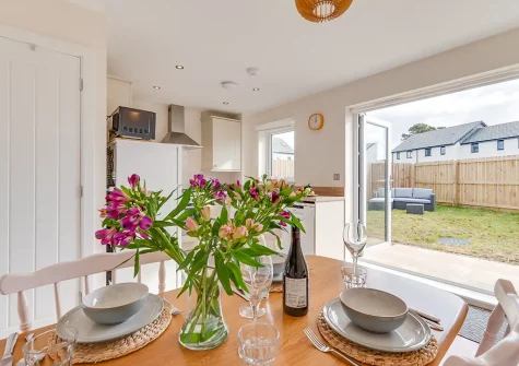The dining area at 3 Boathouse Terrace, St Eval