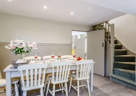 The dining area at 3 Gabberwell Cottages, Kingston