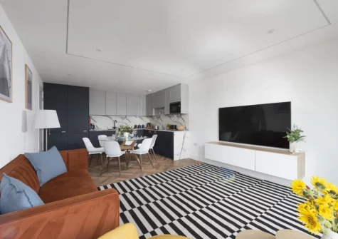 The living area at 3 Oasis Sands, Newquay