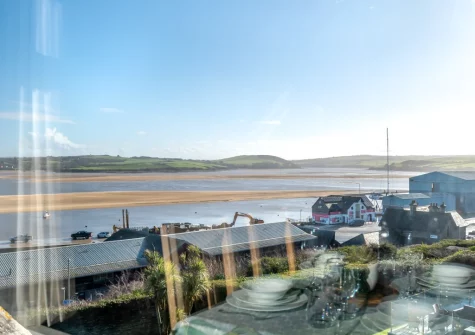 The view from the living & dining area at 3 Pentyre House, Padstow