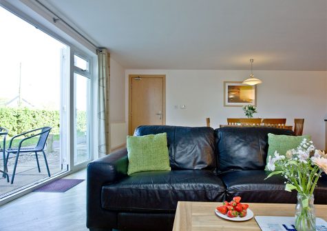 The living area at 3 Red Rock, Dawlish Warren