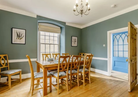 The dining room at 3 The Square, Penryn
