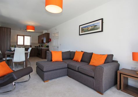 The living area @ 3 Waterwheel Apartments, Charlestown