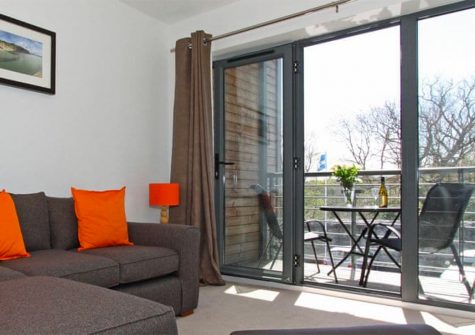 3 Waterwheel Apartments, Charlestown is the chance to stay in a well-equipped 4-star apartment to sleep four. It has two bedrooms, one with ensuite bathroom, an outdoor balcony, WiFi and off-street parking in the heart of this historic harbour village.