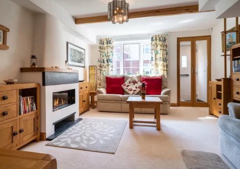 The living room at 3 White House Close, Instow